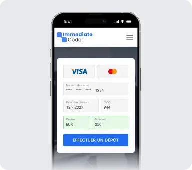 Financer compte sur Immediate Code France